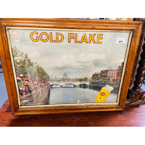 444 - Original Dublin scene Gold Flake advertising poster framed, 21''w x 16''h