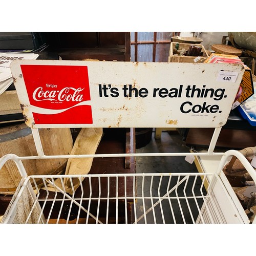 440 - Rare Coca Cola and Fanta advertising display stand, 1960's, 48''h