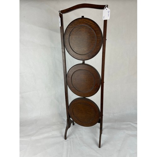 19 - 3 tier mahogany folding stand