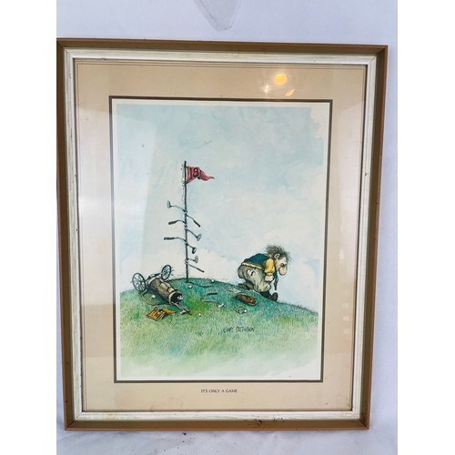 32 - A collection of 4 Gary Patterson golf prints, framed