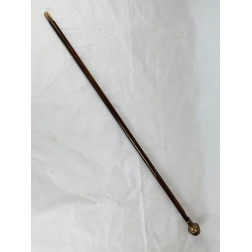 75 - Victorian Birmingham silver top walking cane 35''l