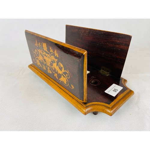 95 - A Walnut inlaid bookstand