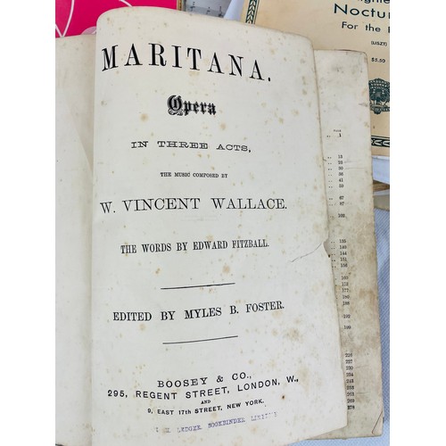 119 - A large quantity of music sheets and an early edition of MARITANA opera with music composed by W. Vi... 