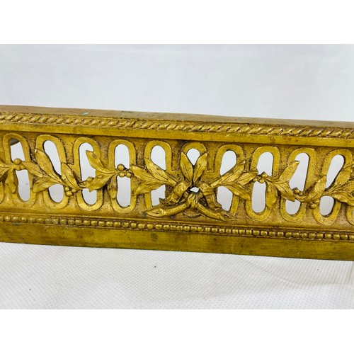 146 - A French gilded brass fender Circa 1870, 40'' long (can be made smaller or bigger)