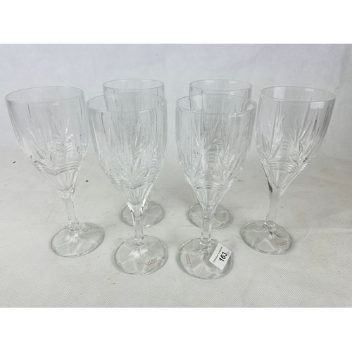 163 - A set of 6 Galway Crystal wine glasses