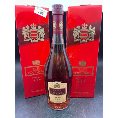 282 - 2 bottles of Prince Hubert de Polignac Cognac 750ml