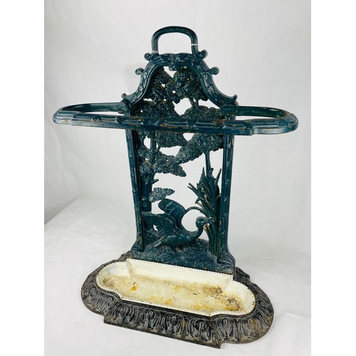 271 - Very ornate Victorian heavy cast iron cane stand, 27;''h