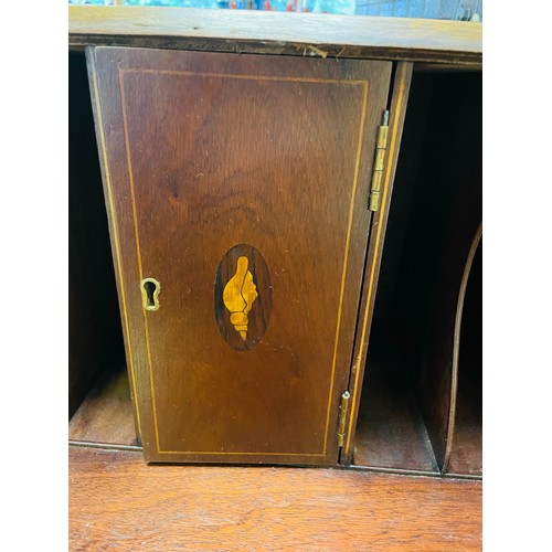 270 - An Edwardian inlaid mahogany ladies writing bureau, 39''h x 21''w