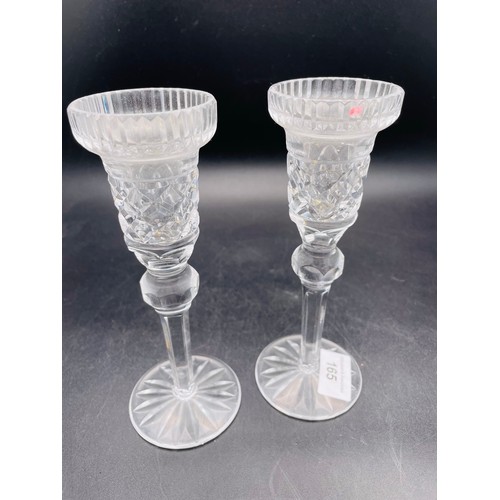 165 - A pair of Waterford Crystal candle holders