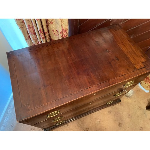 211 - A Georgian mahogany inlaid miniature chest of drawers. Circa 1820