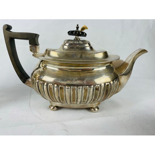 170 - Hallmarked Walker and Hall, Sheffield Silver 4 piece tea/coffee service, inscribed monogram 'L'