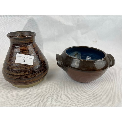 3 - 2 items of pottery