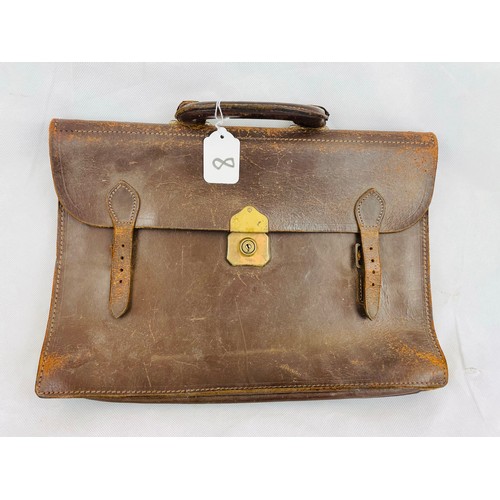 8 - Leather brief case