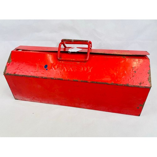 12 - Vintage tool box embossed with the name KENNEDY