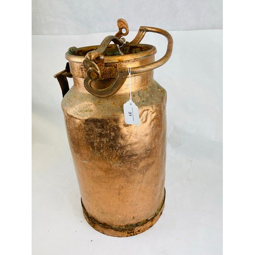 31 - Antique copper milk tank