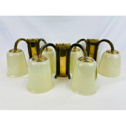 62 - 3 pairs of vintage wall sconces