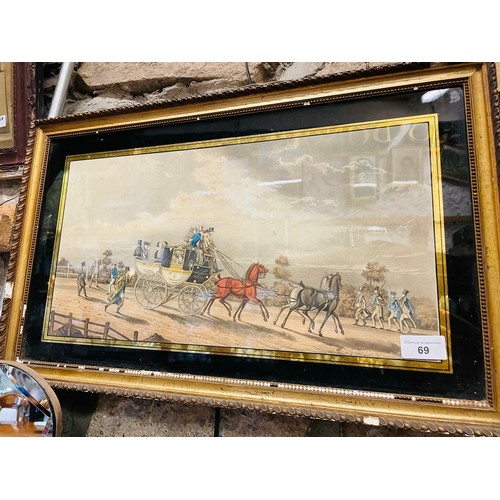 69 - Victorian horse and carriage print by Dillon and Co., 5 Leinster St. Dublin