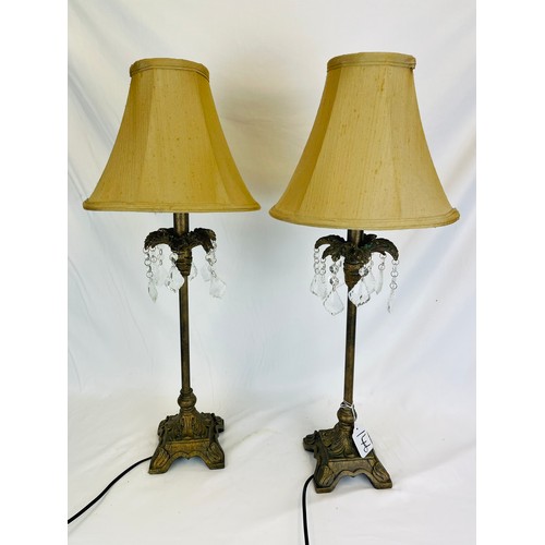 146 - Pair of tall table lamps