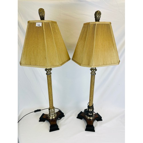 147 - Pair of ornate  lamps