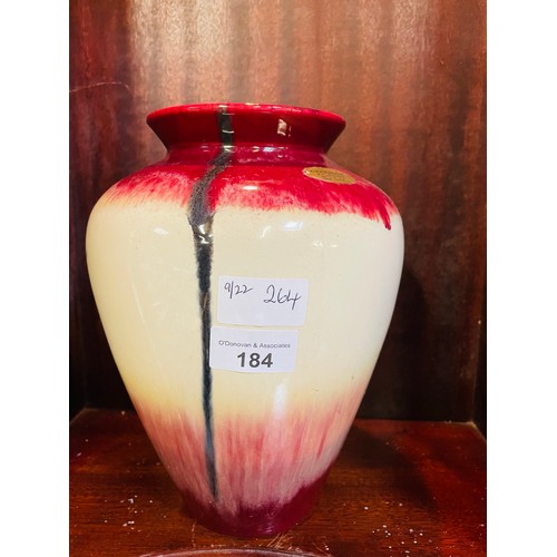 184 - Attractive stoneware vase glazed by Kilrush Ceramics