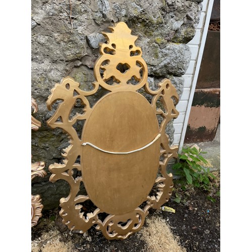 196 - Pair of magnificent gilt framed mirrors, 4' x 31''w