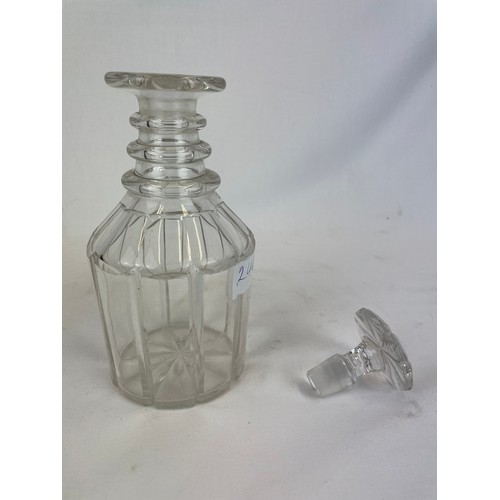 246 - Georgian Irish decanter complete with stopper, no chips or cracks