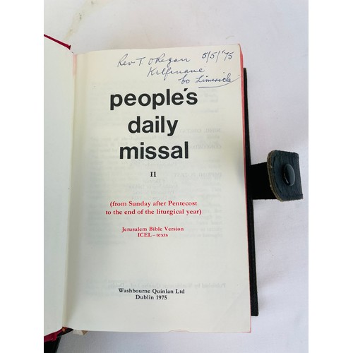 260 - Glenstal bible missal in leather cover + peoples daily missal