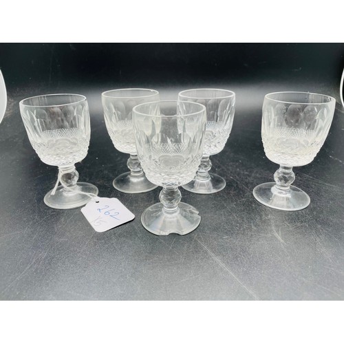 262 - 5 sherry glasses (Waterford) A.F.