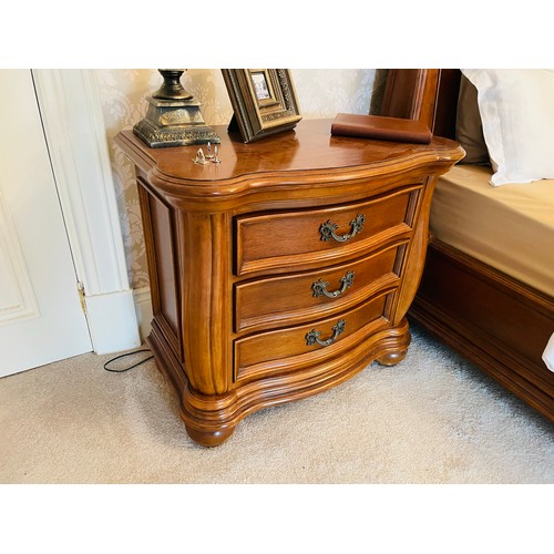 92C - A superb pair of 3 drawer robust mahogany lockers, 80cm w x 72 cm h x 45cm d