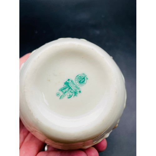 315 - Belleek jug with green stamp