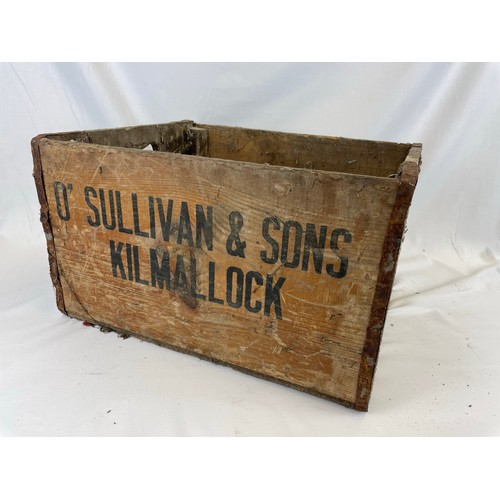 355 - 2 vintage timber crates, O'Sullivan and Sons Kilmallock and Bulmers Cider Clonmel