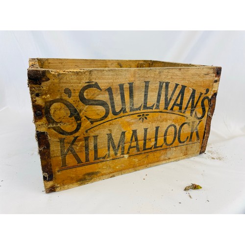 356 - 2 vintage timber crates, O'Sullivan and Sons Kilmallock