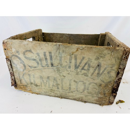 356 - 2 vintage timber crates, O'Sullivan and Sons Kilmallock