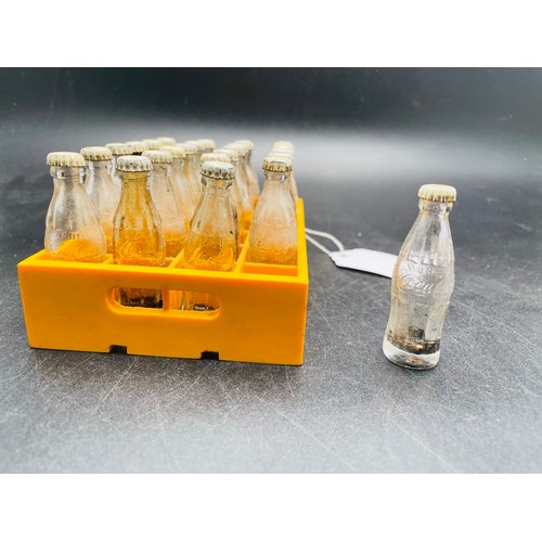 173 - Miniature Coca Cola crate with 20 miniature bottles, circa 1950's