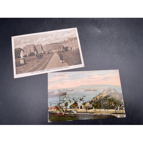 171B - 2 Victorian postcards of Kingstown Pier and Loretto Abbey, Rathfarnham