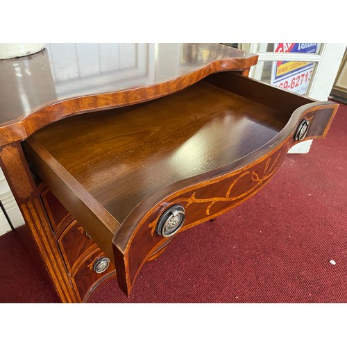 83 - Superb quality inlaid 4 drawer chest, 25''w x 26''h x 20''d