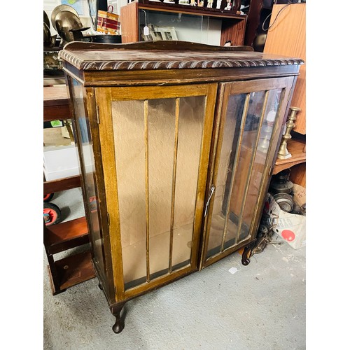 378 - Victorian rope edged display cabinet