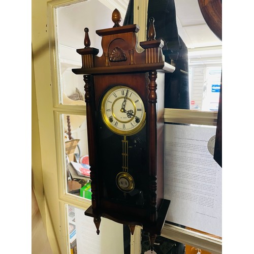 383 - Westminster chime oak mantel clock (untested)