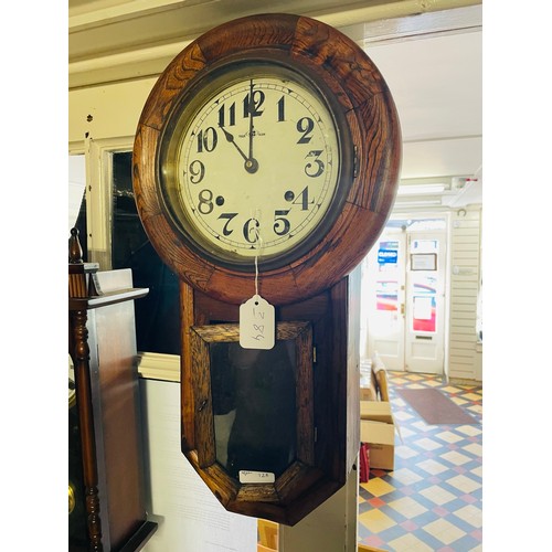 384 - Oak clock, no pendulum