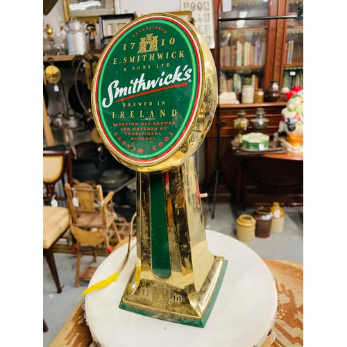 358C - Rare Smithwick's  light up counter display advertising sign 33cm h