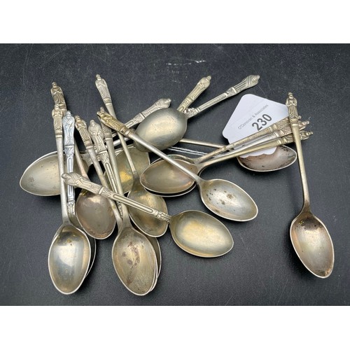 230 - A collection of 19 apostle spoons, EPNS