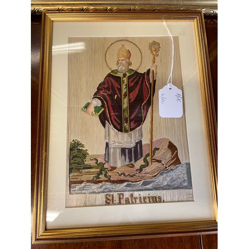 290 - A collection of 4 religious pictures including Saint Patrick