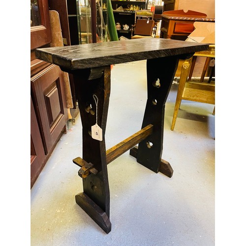 45 - Antique Irish hand made table,  25''h