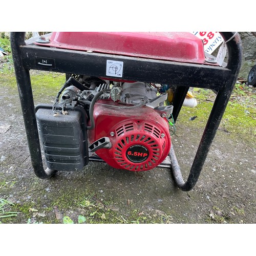 334 - 3000 Gasoline generator, 6.5 hp (sold as seen)