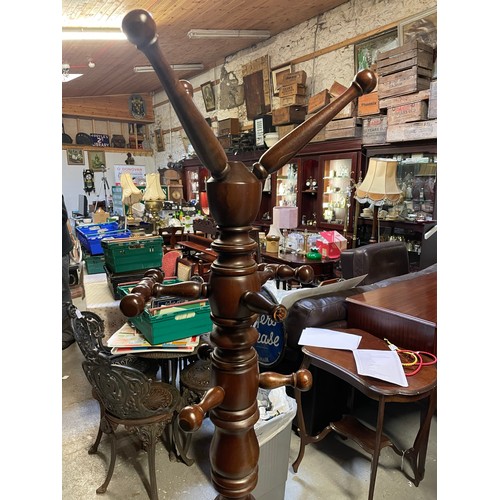 62 - A 72'' tall mahogany coat hanger a.f.