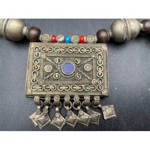 147 - Indian bracelets mounted with lapis and other precious stones