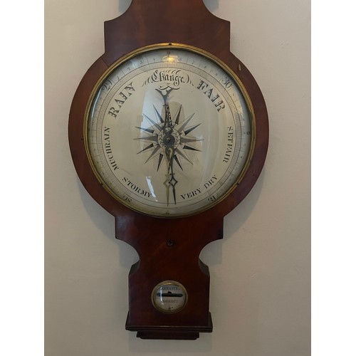 152 - Walnut Victorian barometer, 43''h, in good order