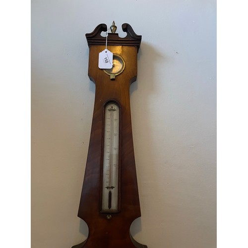 152 - Walnut Victorian barometer, 43''h, in good order