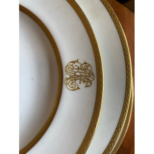 358 - A collection of plates with the monogram for Elizabeth Van Renssalaer Ellsworth. Minton 1935, New Yo... 