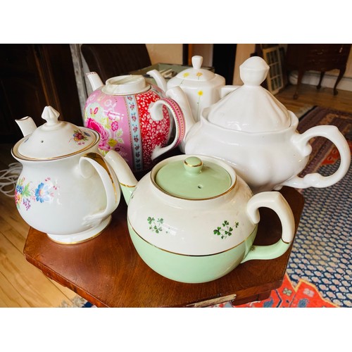 357 - Collection of 5 teapots including Carrigaline